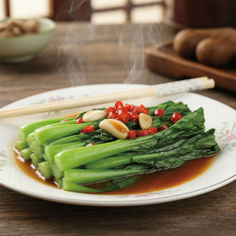 Blanched Choy Sum with Oyster Sauce