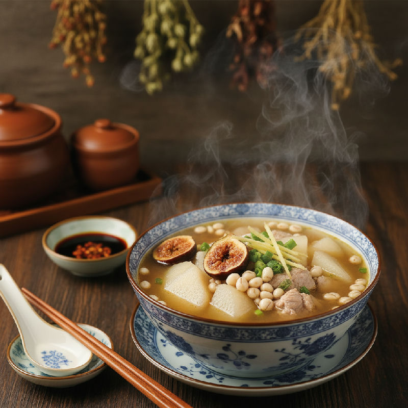 Fig, Snow Pear, Apricot Kernel Lean Pork Soup