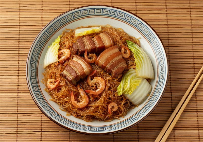Braised Pork Belly with Dried Shrimp and Vermicelli