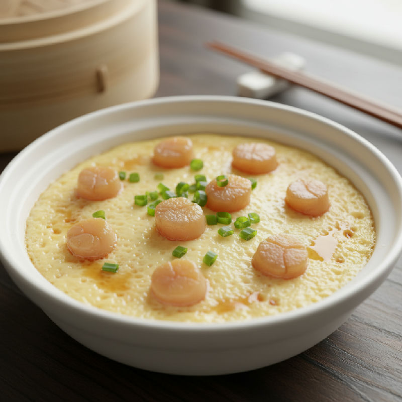Steamed Egg with Dried Scallops