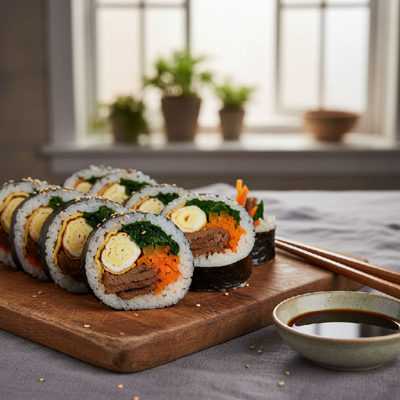 Gimbap (Korean Seaweed Rice Rolls)