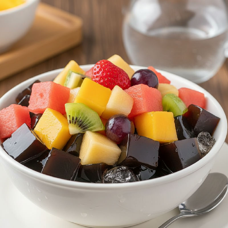 Mixed Fruit Grass Jelly