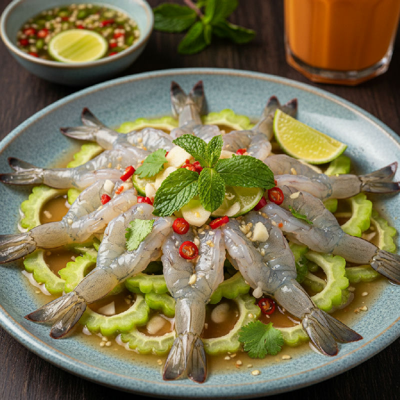 Goong Chae Nam Pla (Raw Shrimp in Fish Sauce)