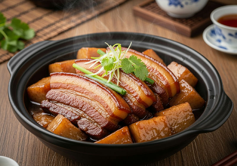 Braised Pork Belly with Taro