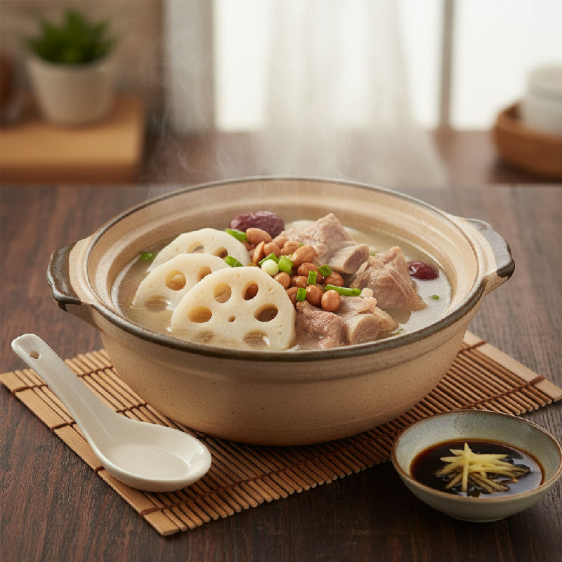 Lotus Root, Peanut and Pork Rib Soup