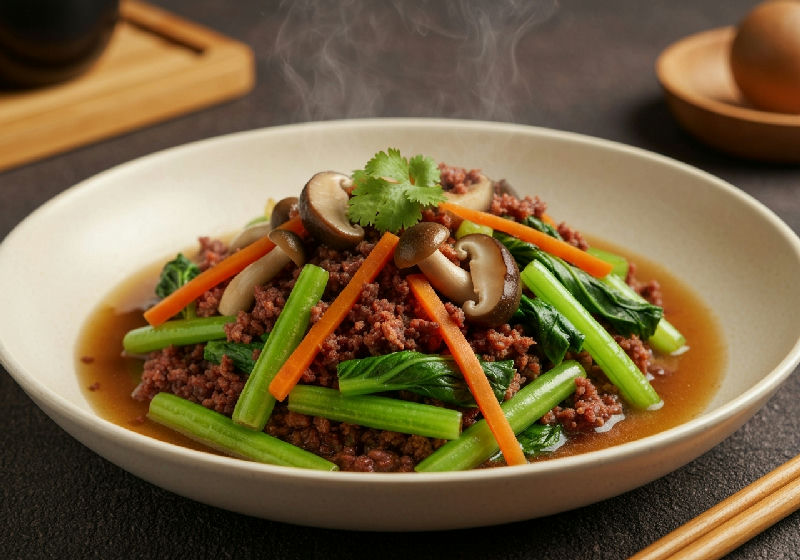 Stir-fried Mixed Vegetables with Fermented Red Bean Curd