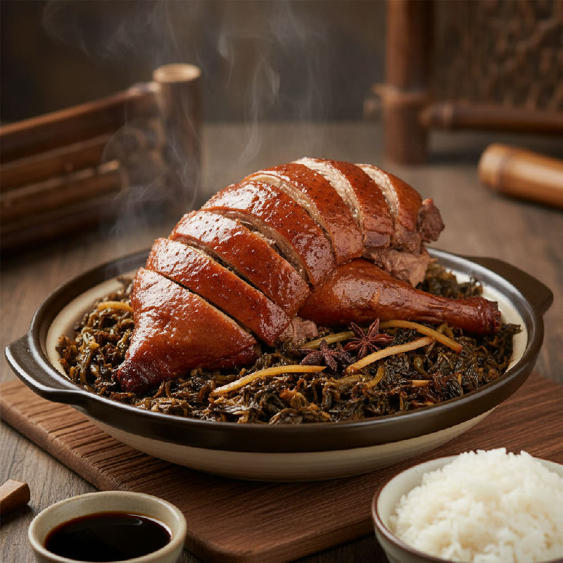 Braised Duck with Preserved Vegetables