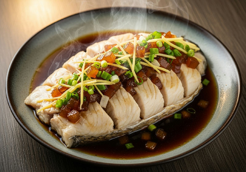 Steamed Fish Belly with Preserved Radish