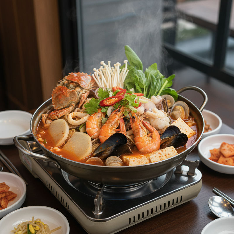 Spicy Seafood Hot Pot (Haemultang)
