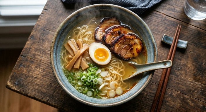 Clear Soy Sauce Ramen with Homemade Char Siu