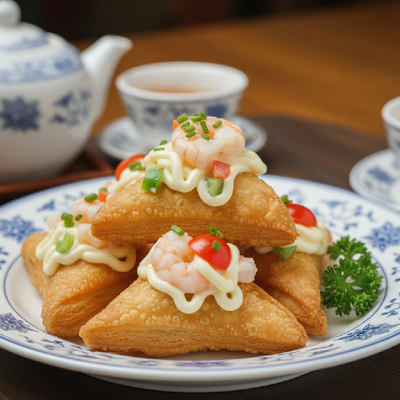 Shrimp Toast with Salad