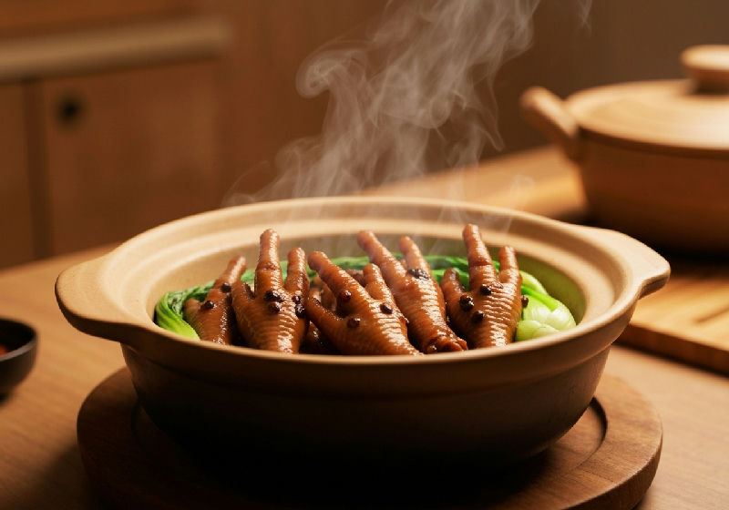 Claypot Braised Chicken Feet with Black Bean Sauce