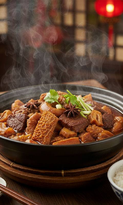 Braised Beef Offal Claypot