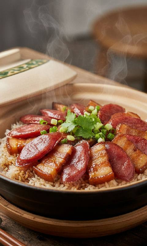 Claypot Rice with Cured Meats