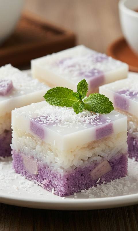 Taro and Glutinous Rice Pudding with Coconut Milk