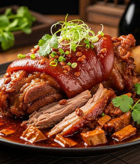 Braised Pork Hock with Fermented Red Bean Curd