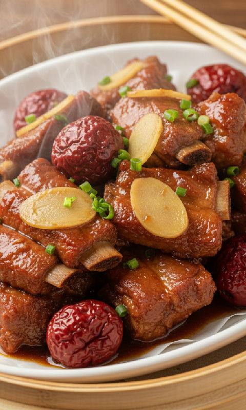 Steamed Pork Ribs with Preserved Plum