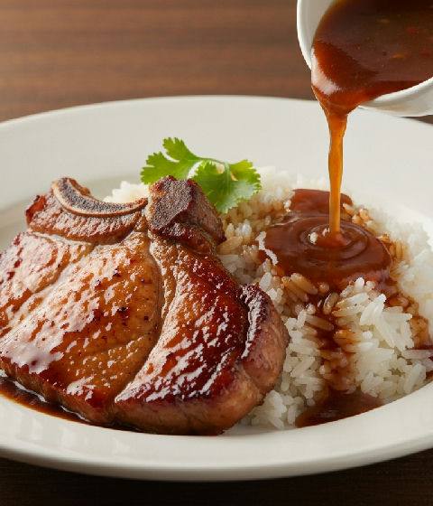 Pork Chop with Western Sauce Rice