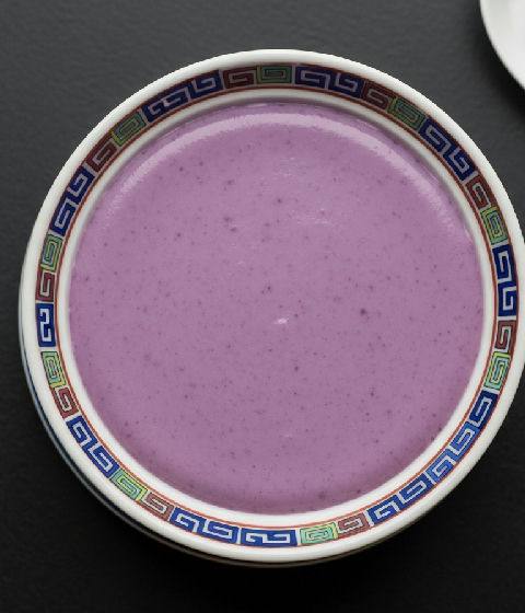 Steamed Purple Sweet Potato Milk Pudding