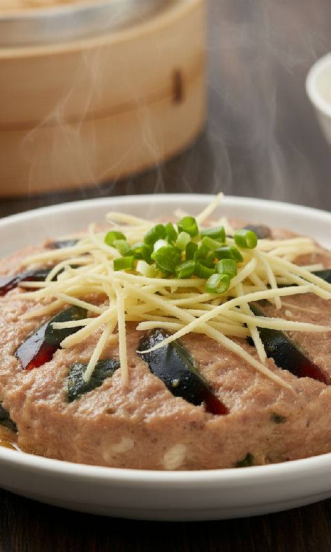 Steamed Minced Pork with Preserved Duck Egg and Ginger
