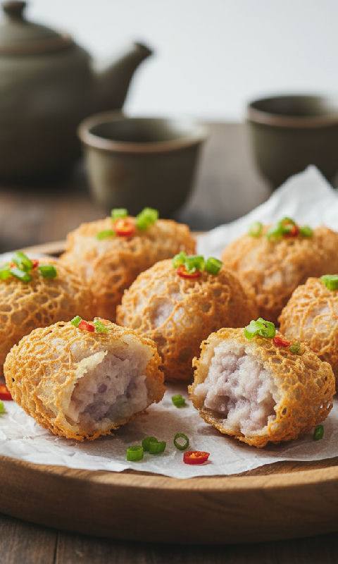 Fried Taro Dumplings (Crispy Taro Puffs)