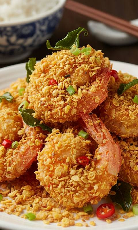 Cereal Prawns