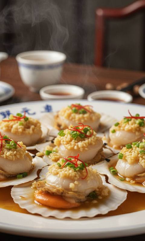 Steamed Scallops with Garlic