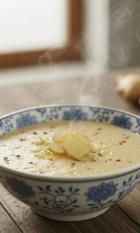 Sweet Egg Custard with Ginger Juice