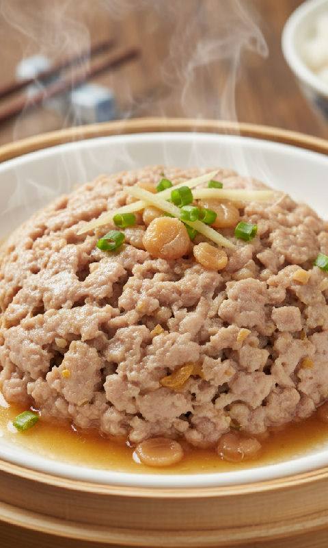 Steamed Minced Pork with Dried Scallops