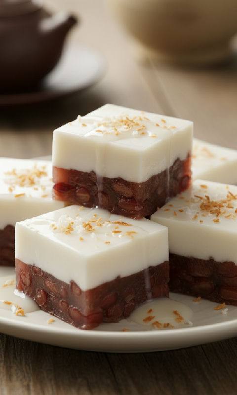 Coconut Red Bean Pudding