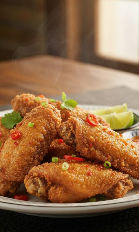 Deep-fried Prawn Paste Chicken Wings