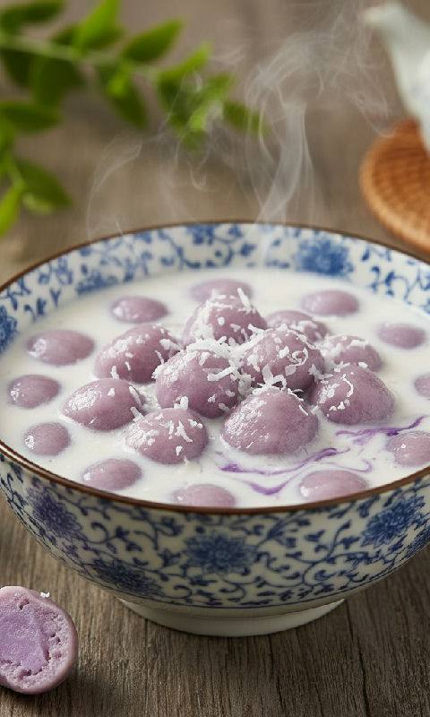 Taro Coconut Milk with Mini Tangyuan