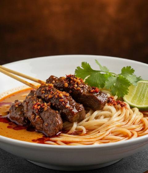 Satay Beef Noodle Soup