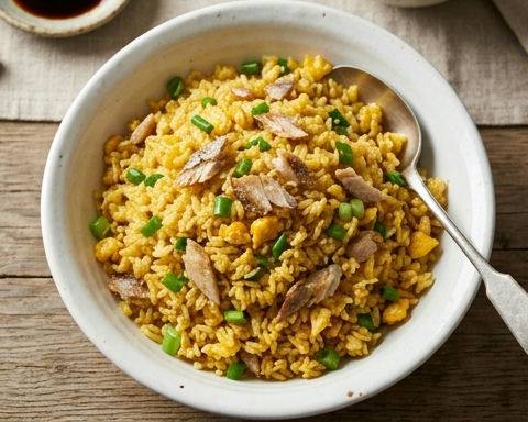 Spring Onion Salted Fish and Egg Yolk Fried Rice