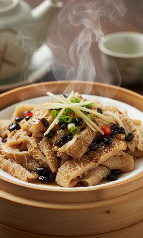 Steamed Beef Tripe with Black Bean Sauce