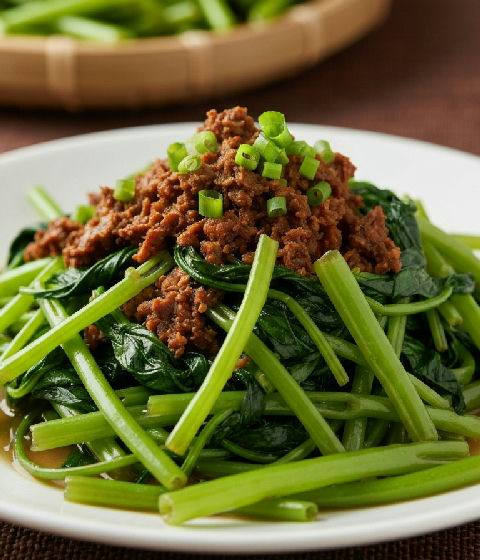 Stir-fried Water Spinach with Fermented Bean Curd