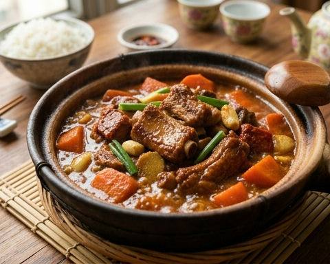Fermented Bean Curd and Carrot Pork Rib Clay Pot