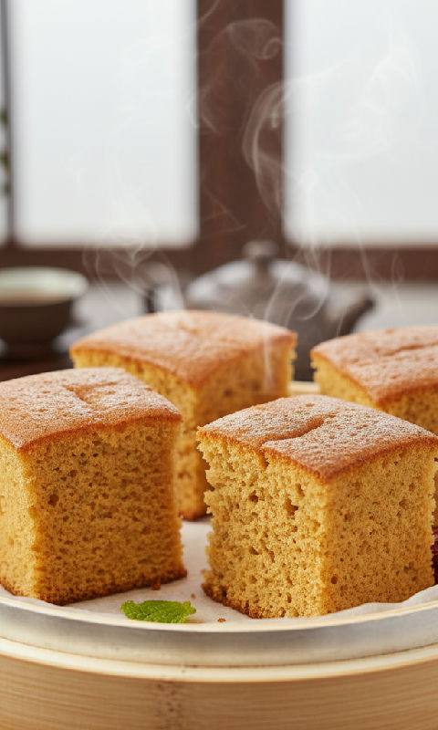 Mah Lai Go (Cantonese Steamed Sponge Cake)
