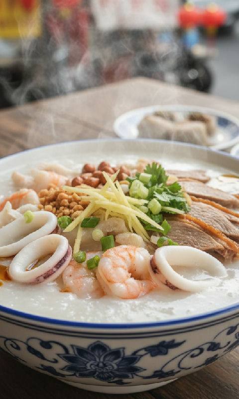 Sampan Style Congee with Seafood