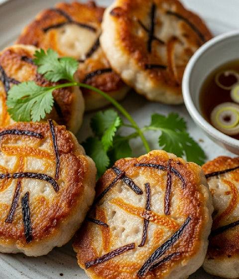 Pan-fried Dace Fish Paste with Dried Tangerine Peel