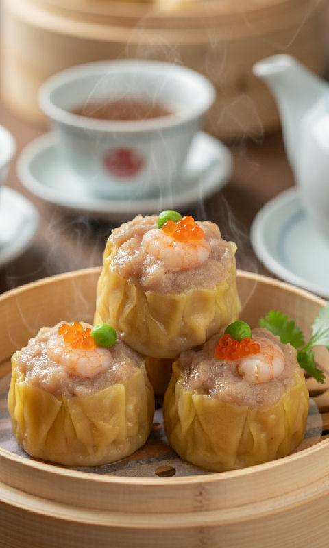 Steamed Pork and Shrimp Dumplings (Siu Mai)