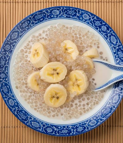 Banana Sago with Coconut Milk