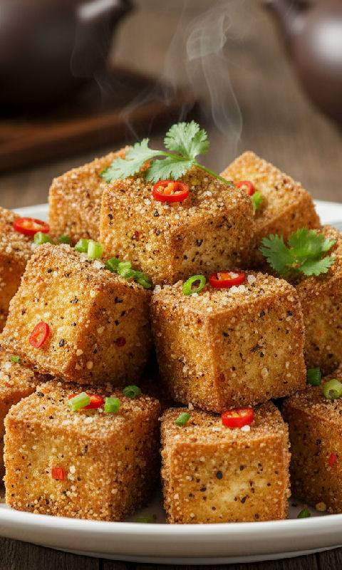 Deep-fried Tofu with Spicy Salt