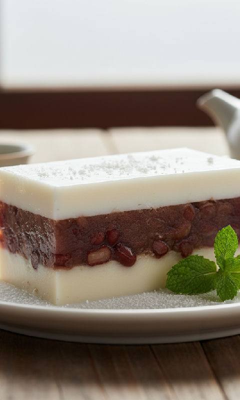 Red Bean Pudding with Coconut Milk