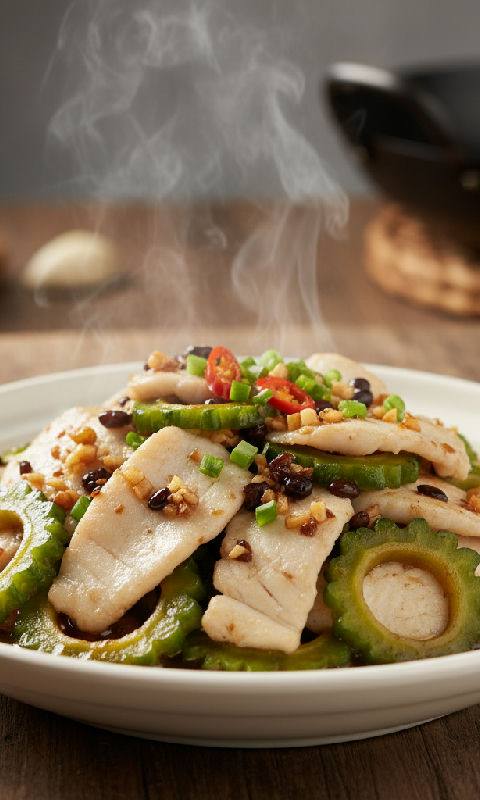 Stir-fried Fish Fillet with Bitter Melon and Fermented Black Bean Sauce