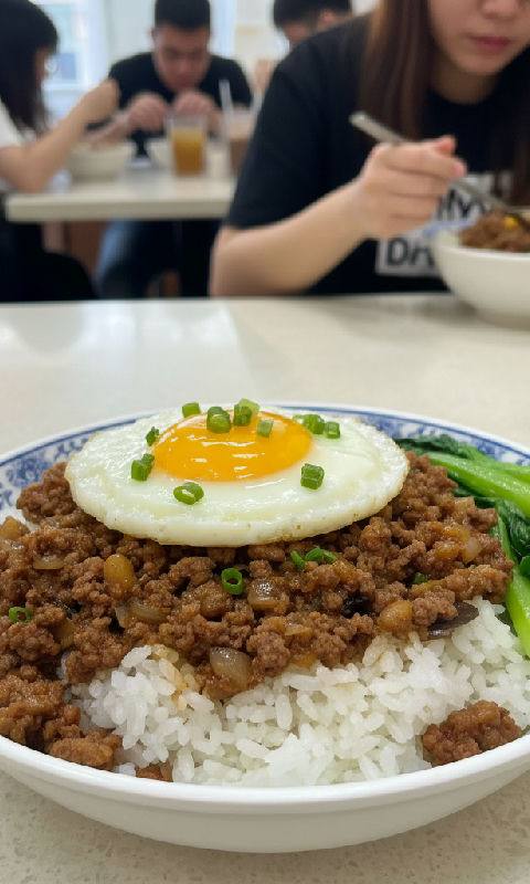 Minced Beef Rice with Fried Egg