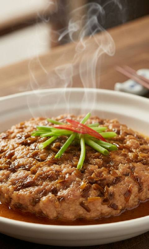 Steamed Pork Patty with Preserved Vegetables