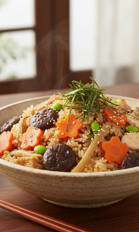 Gomoku Takikomi Gohan (Japanese Mixed Rice)