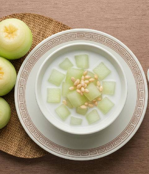 Winter Melon and Lotus Seed Sweet Soup with Coconut Milk