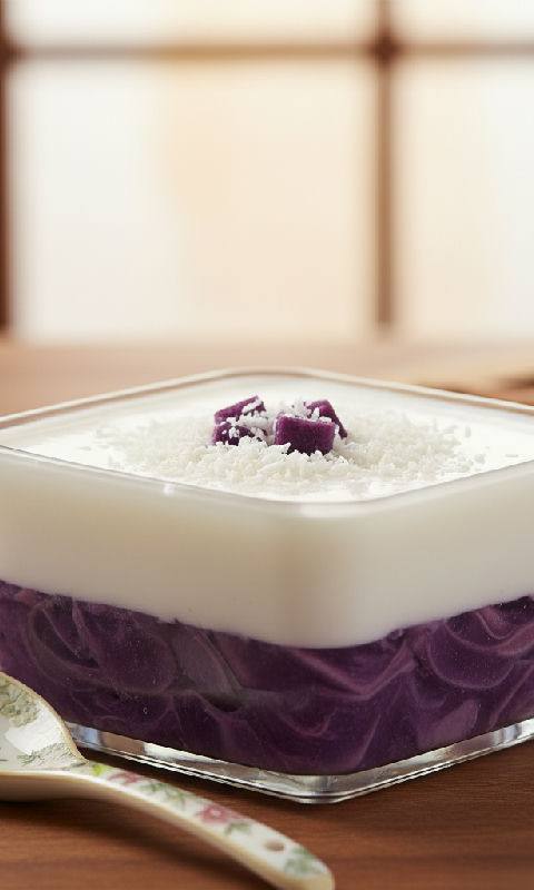 Purple Sweet Potato Coconut Milk Pudding